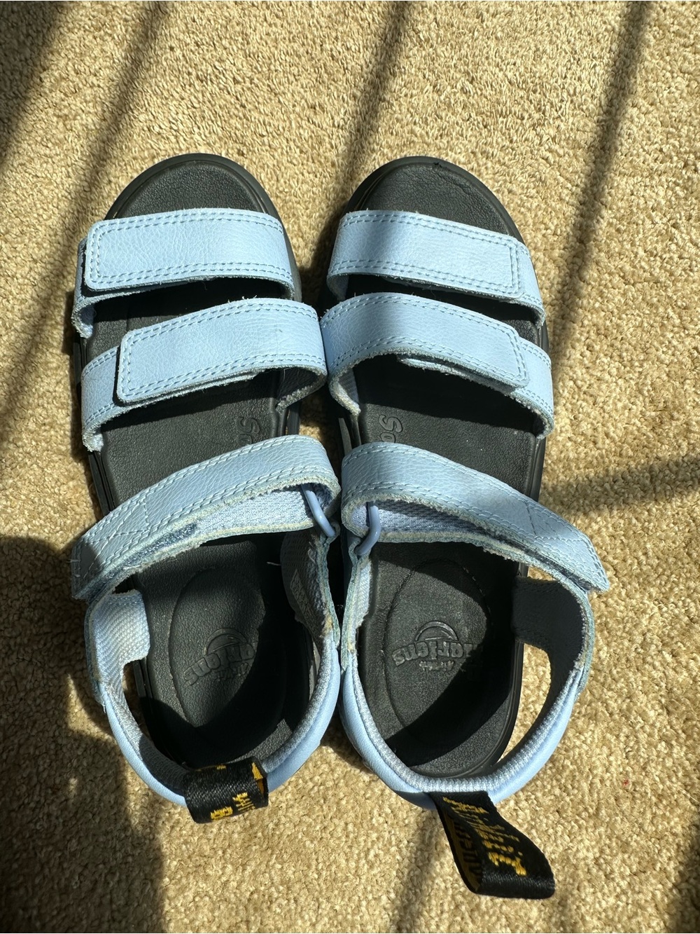 Dr. Martens Light Blue Triple-Strap Comfort Sandals - Picture 2 of 6